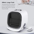 Ventilateur rafraîchissant 3 en 1 avec LED RVB 7 couleurs, 3 vitesses de refroidissement, climatiseur mobile blanc