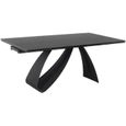 Tables à manger - Table design extensible en céramique "Dune" - 10 couverts - Noir - L 240 x H 76 x P 90 cm-0