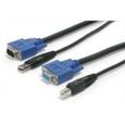 STARTECH Câble pour Switch KVM VGA avec USB 2 en 1 - 1.80m - Câble clavier, vidéo, souris et USB-0