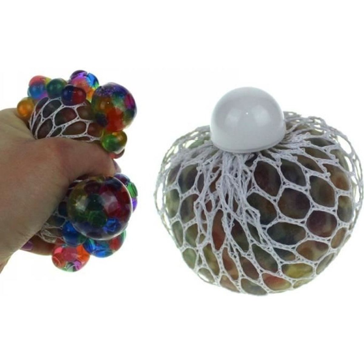 Lot De 6 Balles Anti-stress Mesh - Avec Billes à L'intérieur, Sensorielle, Pour Adulte Et Enfant - 11