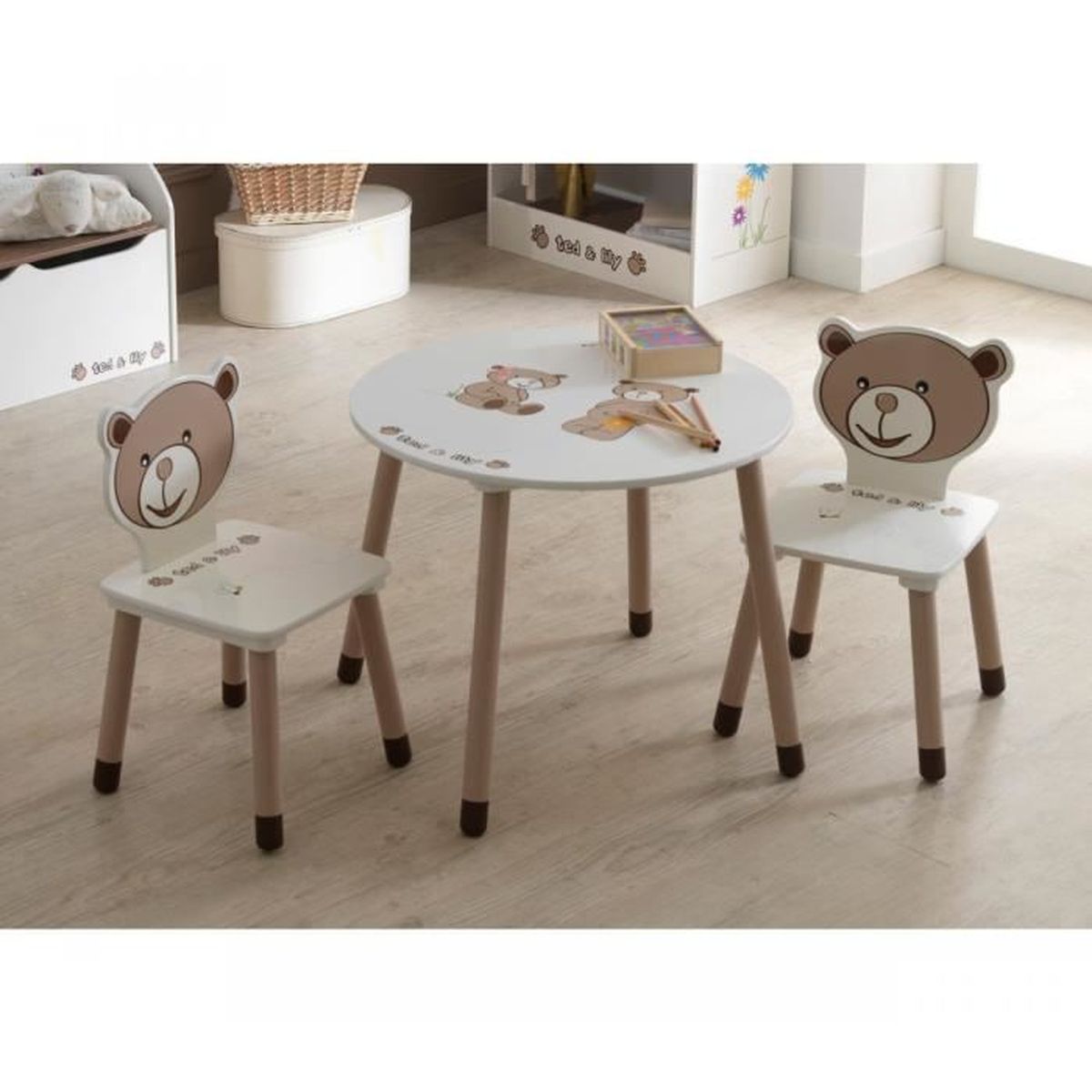 Table Enfant 2 Chaises Ted et Lily  Cdiscount Puériculture & Eveil bébé