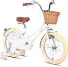 Vélo pour enfants - HILAND - 18 pouces - Bleu - Stabilisateurs robustes - Frein à main pour petites mains - Sport