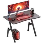 HLONONE 80 x 50 cm Bureau Gaming, Bureau Gamer Informatique Ergonomique, Table Gaming en Fibre de Carbone, Gaming Desk Noir