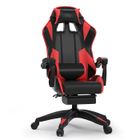 SLEIVANT Chaise Gaming Ergonomique,Fauteuil avec Repose-piedsrétractable et Appui-tête,Réglable Siege - Noir et Rouge
