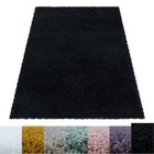 Tapis Salon Shaggy - Belle - Anthracite - 160 cm Rond Ø - 100% Polypropylène - SIMPEX