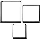 CASAME Lot de 3 étagères murales en métal - Casâme Gris