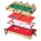 KANGUI Table multi jeux 4 en 1 - Babyfoot barres télescopiques - Billard - Ping Pong - Hockey