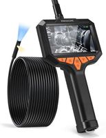 CaméRa D'Inspection Endoscope, CaméRa D'Inspection HD 1080p avec 6 LumièRes LED, Endoscope Industriel avec éCran IPS 4,3 Pouce