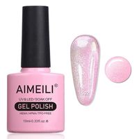 AIMEILI Soak Off UV LED Coloré Vernis à Ongles Gel Semi-Permanent Paillette Shimmer Gel Polish-(502) 10ml
