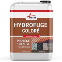 Hydrofuge coloré imperméabilisant toiture tuiles, fibrociment, ardoise  Brun Sepia (Ral 8014) - 20 L (jusqu à 80m²)