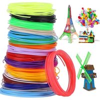 FIL POUR IMPRIMANTE 3D Recharges de filament pour stylo 3D PLA,20 couleurs,1,75 mm chacun au total 100 m,filament d'impression 3D,
