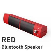 Bluetooth rouge - Enceinte filaire et sans fil, Bluetooth 5.0, barre de son pour PC portable, TV, Aux, HiFi,