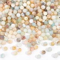 285 perles de pierre d'amazonie givrées naturelles, perles de pierre naturelle de 4mm pour la fabrication de bijoux de collier