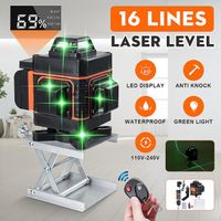 4D 16 Lignes Vert Niveau Laser Automatique 360° Rotation Croix Télécommande