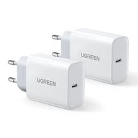 UGREEN Chargeur USB C 20W Lot de 2 Power Delivery 3.0 Compatible avec iPhone 14 14 Pro 14 Pro Max iPhone 13 Pro SE 2022 12 Pro 1