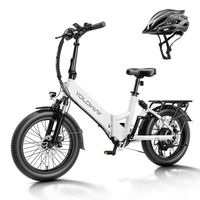 Vélo électrique pliable  20" YOLOWAY - 522W 36V 12.5Ah - Blanc-Shimano 7 vitesses - Batterie Amovible - E BIKE + Casque Gratuit