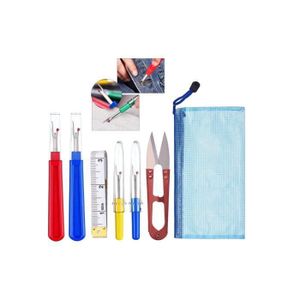 Kit De 37 Pièces Pour Couture - Découseurs, Ciseaux, Ruban Mesure Et Pinces - Idéal Travaux Aiguille, Bricolage Et Rangement