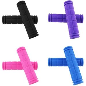POIGNÉE DE VÉLO 4 paires de poignées de guidon de vélo en caoutchouc antidérapant pour BMX/VTT/garçons et filles  Noir, violet, rose, bleu