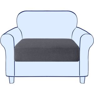 HOUSSE DE CANAPE Housse De Siège De Canapé Élastique Pour Coussin De Siège Séparé Pour Fauteuil Lavable En Machine (1 Place, Gris)[H7720]