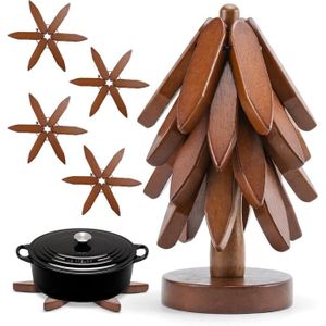 Dessous-de-plat Rond En Bois Fackelmann - Diamètre 18 Cm, Protection Table, Style Naturel