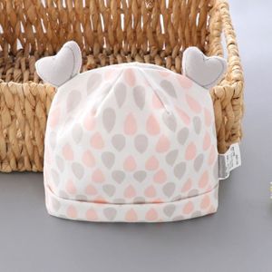 BONNET - CAGOULE Bonnet de bébé pour garçons et filles de 0 à 3 mois, motif de poupée 3D, bonnet pour nouveau né, Double couch SET DE SOIN - STB18284