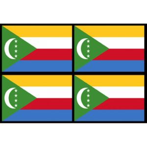Drapeau Comores - véritable drapeau Comorien en tissu : Promociel