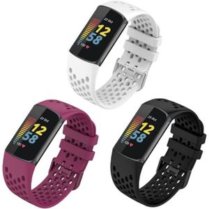 KOREDA Compatible avec les bracelets Fitbit Charge 5 pour homme et femme -  Boucle en maille en acier inoxydable réglable magnétique - Bracelet de