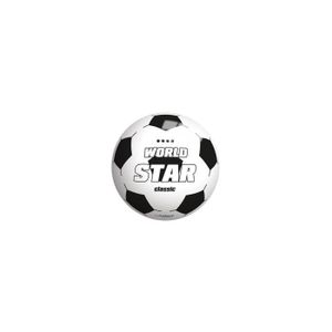 JOUET DE PLAGE Ballon de foot en plastique 22 cm - Modele Blanc - Noir - Balle Enfant - Football, volley, piscine - Jeu plein air