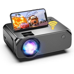 Vidéoprojecteur Mini Vidéoprojecteur Wifi 6000 Full Hd Native 720P Home Cinéma Avec Écran 200