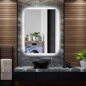 1 unite) miroir de salle de bain hercule avec éclairage led