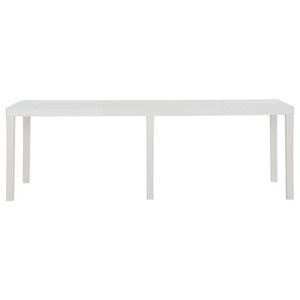 TABLE DE JARDIN  Table de jardin 220x90x72 cm PP Blanc-S17315