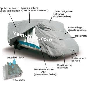 BÂCHE DE PROTECTION housse de protection pour camping-car 7m20 a 8m