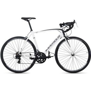 VÉLO DE COURSE - ROUTE Vélo course 28'' - KS CYCLING - Imperious - Unisexe - 14 Vitesses - Blanc-Noir - Taille de Cadre 53 cm
