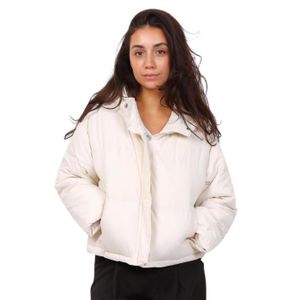 DOUDOUNE Doudoune femme courte manches longues couleur beige avec capuche