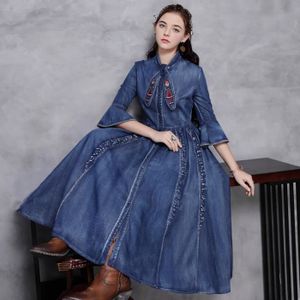 robe denim longue