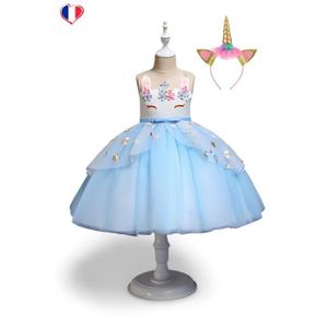 1 Ensemble Enfants De Robe Licorne Casque Robe Et Cheveux Cerceau Pour Fille  Licorne Habiller Cosplay Robe Glisse Pour Les Robes Tenues Pour Enfants  Gaze Robe Costume Avec Bandeau