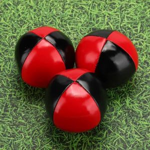 BALLE DE JONGLAGE Balle de jonglage 3 PCS rouge noir en cuir PU haut