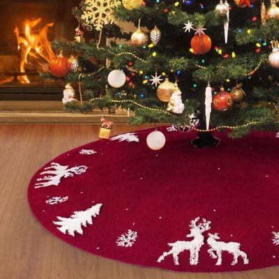 Jupe De Sapin De Noël, Tapis De Sapin, Couverture Sapin De Noël, Christmas Tree Skirt Plaid écossais Couvre Pied Sapin Noel Decoration Jupe De Peluche D'arbre De Noël Tapis 90CM