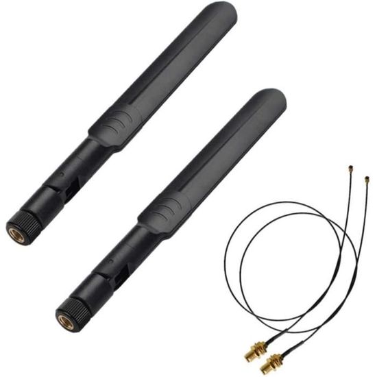Antenne WiFi Double Bande 12 DBi – Gain élevé, Signal Stable – Compatible Routeur RP-SMA – Longueur 39 Cm