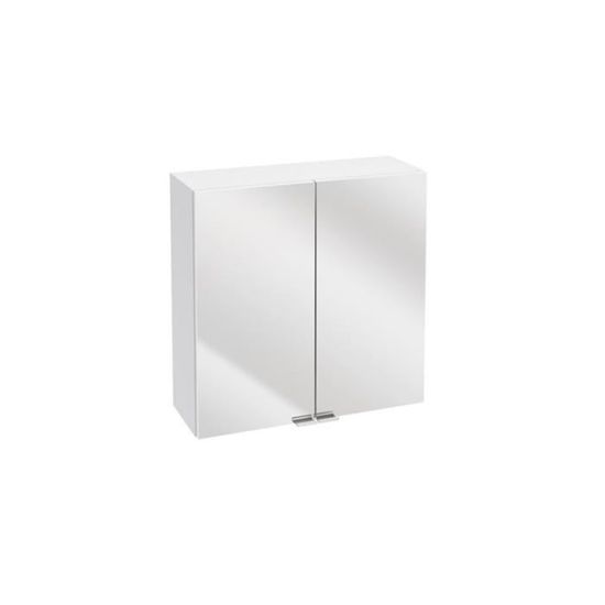 ALLIBERT Armoire de toilette SOLITA 60cm 2 portes miroir blanc mat