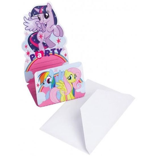 Invitations Anniversaire Mon Petit Poney X8 Achat Vente Faire Part Invitation Invitations Anniversaire Mo Cdiscount