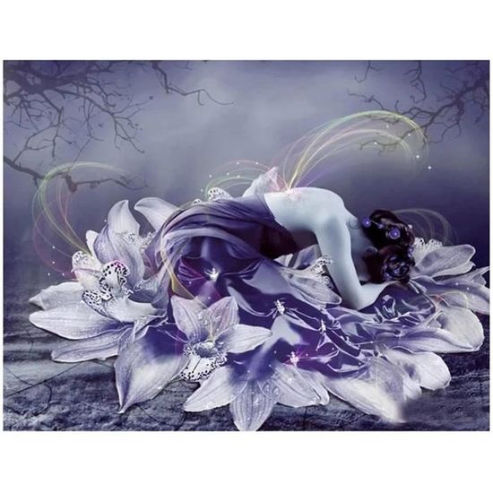 Kit Peinture Diamant 5D 30x40cm Papillon Fée - Art Du Diamant Pour Adultes Débutants, Décoration Murale