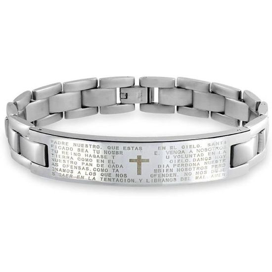 2 Bracelets Croix Perles Pour Hommes – Bracelets Tressés Ajustables Style Punk – Idéal Cadeau Fête Des Pères – Unisexe