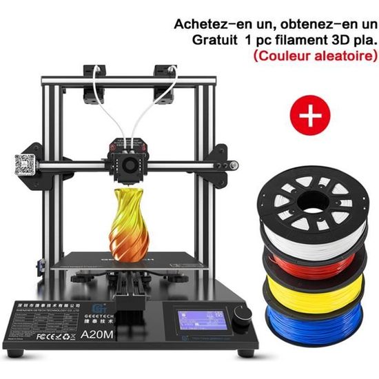 Imprimante 3D DIY GEEETECH A20M avec impression couleur mélangée,double extrudeuse,nouvelle version Eu plug 250 x 250 x 250mm
