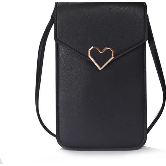 S-ZONE Sac Bandoulière Téléphone RFID Femme – Cuir PU Vintage, Blocage RFID, Pochette Multi-Usages Jusqu’à 6.7"