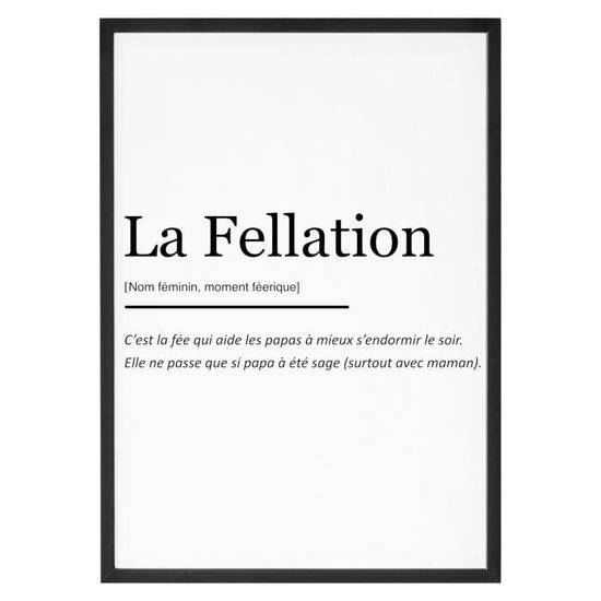 Affiche - LA FRENCH TOUCH - Fellation définition - Papier épais 250g/m2