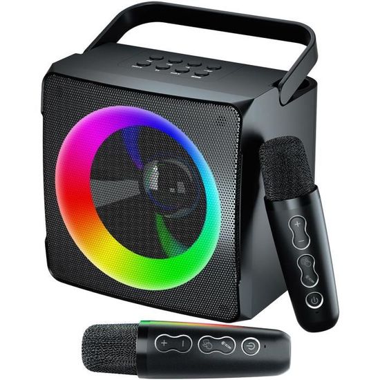 Enceinte Karaoké Bluetooth portableMachine Karaoké avec 2 microphones