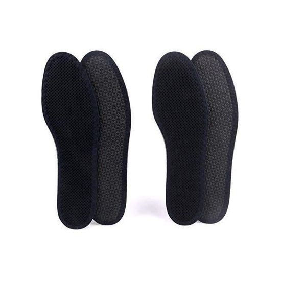 4 Paires De Semelles Au Charbon Actif Avec Latex - Pour Réguler L'humidité Et Les Odeurs, Unisexe, Grises, Confort Maximal