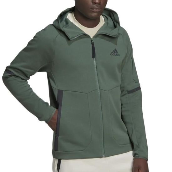 Sweat à Capuche Zippé Homme Weird Fish Vert Moyen – Taille M, Polyester, Bonne Occasion