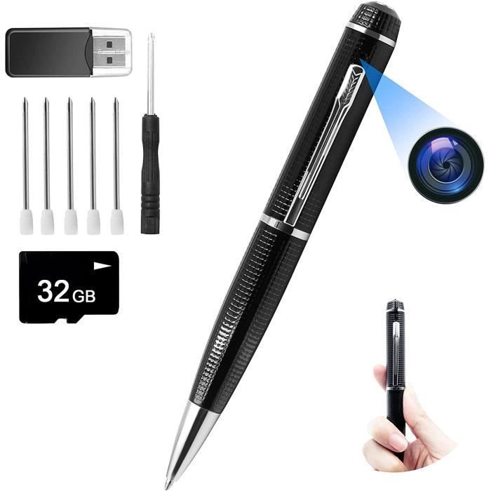 Stylo Caméra Espion Hd 720p 18go Mini Appareil Photo Caché Vidéo